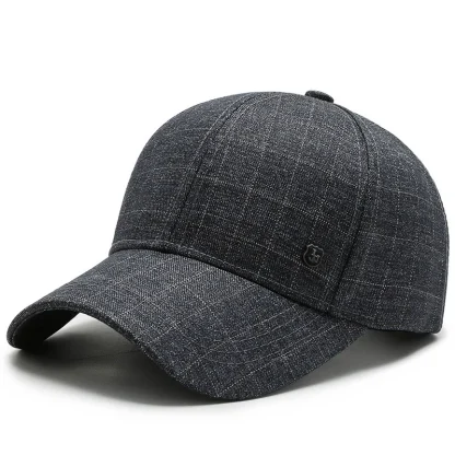 Solid Plaid Baseball Hat