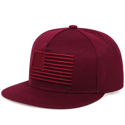 Solid Embroidery Flag Baseball Hat - Image 6