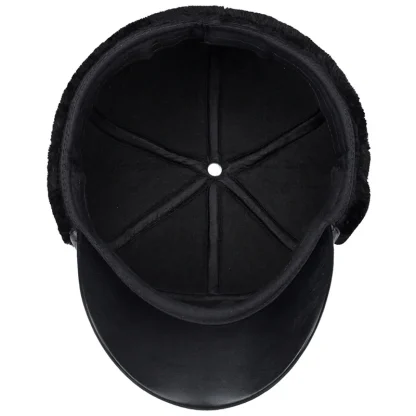 Warm Earflap Black Hat - Image 5