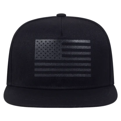 Flat Brim Solid USA Hats - Image 2