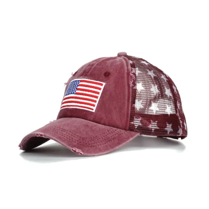 Distressed American Flag Trucker Hat