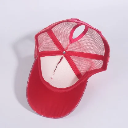 Glittered Ponytail Baseball Hat - Image 2