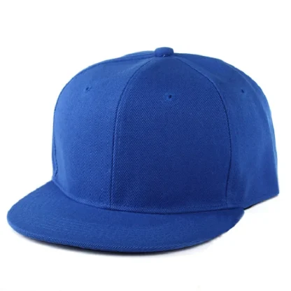 Flat Brim Solid Baseball Cap - Image 3