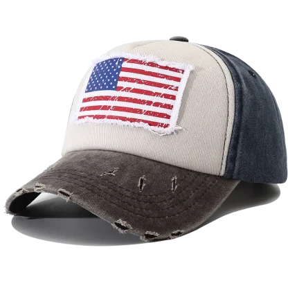 Retro American Flag Baseball Cap - Image 4