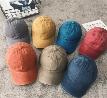 Adjustable Solid Baseball Caps - Image 6