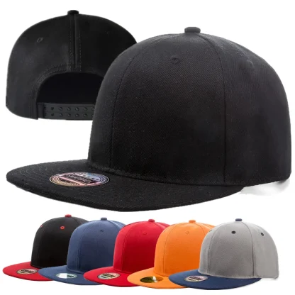 Flat Brim Snapback Baseball Hat - Image 4