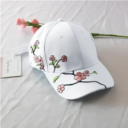 Embroidered Floral Baseball Hat - Image 5