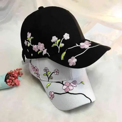 Embroidered Floral Baseball Hat - Image 6