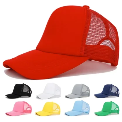 Solid Adjustable Trucker Hats - Image 7