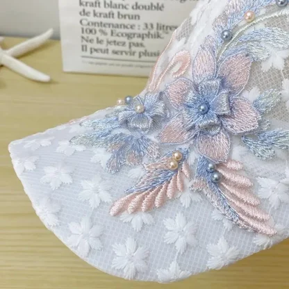 See-through Floral Baseball Hat - Image 6