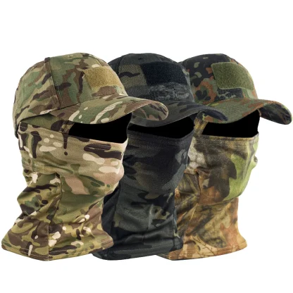 Camouflage Baseball Cap with Mask - Image 7