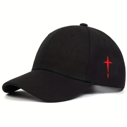 Simple Cross Embroidery Baseball Caps
