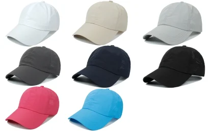 Ponytail Mesh Solid Baseball Cap - Image 7