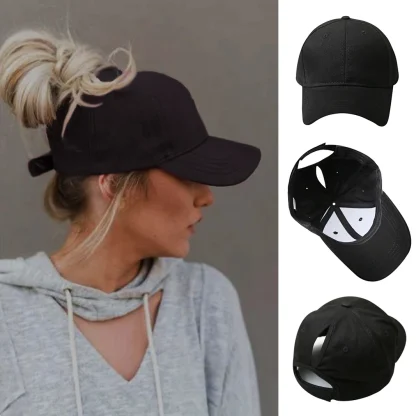 Adjustable Ponytail Baseball Caps - Image 7
