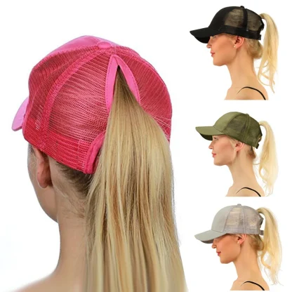 Adjustable Ponytail Baseball Caps - Image 6