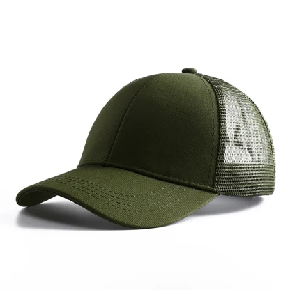 Solid Pony Mesh Baseball Hats - Image 4