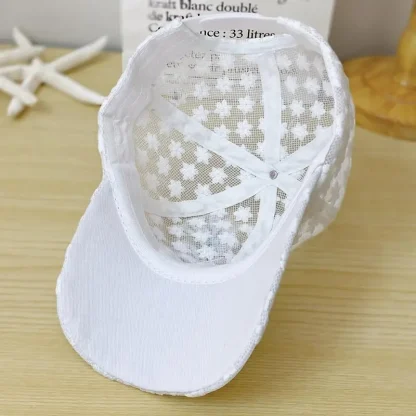 See-through Floral Baseball Hat - Image 5