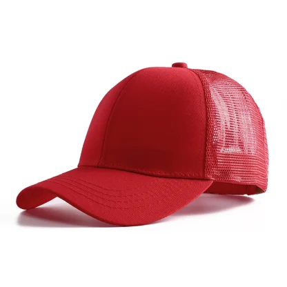 Solid Pony Mesh Baseball Hats - Image 3