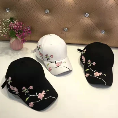 Embroidered Floral Baseball Hat - Image 7