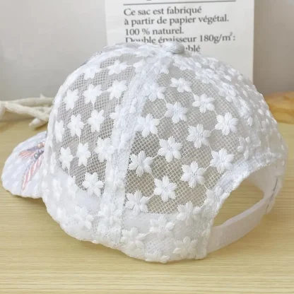 See-through Floral Baseball Hat - Image 4