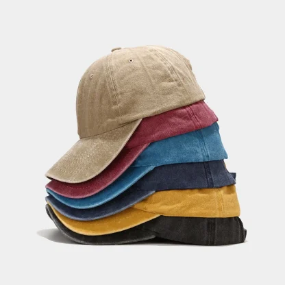 Adjustable Washed Baseball Hats - Image 3