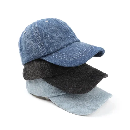 Solid Denim Baseball Hat - Image 4