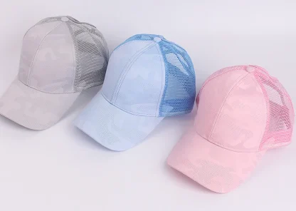 Ponytail Hole Mesh Baseball Caps - Image 5