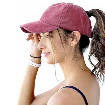 Adjustable Ponytail Baseball Caps - Image 5