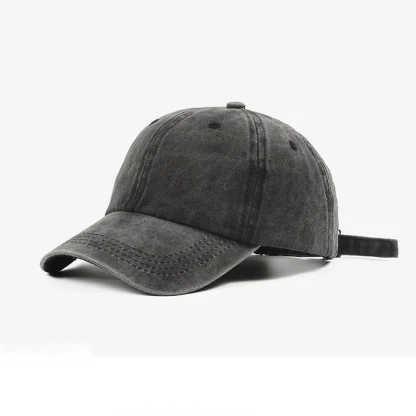 Solid Denim Washed Baseball Hats