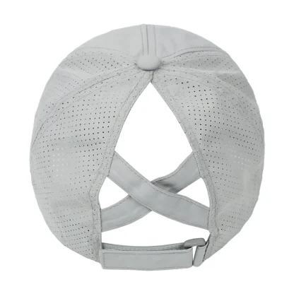 Ponytail Mesh Solid Baseball Cap - Image 2